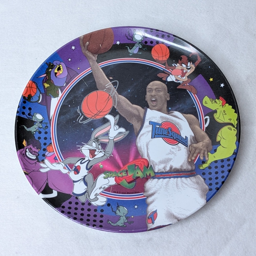 VTG 1996 Zak Design Space Jam Movie Michael Jordan Looney Tunes Melamine Plate